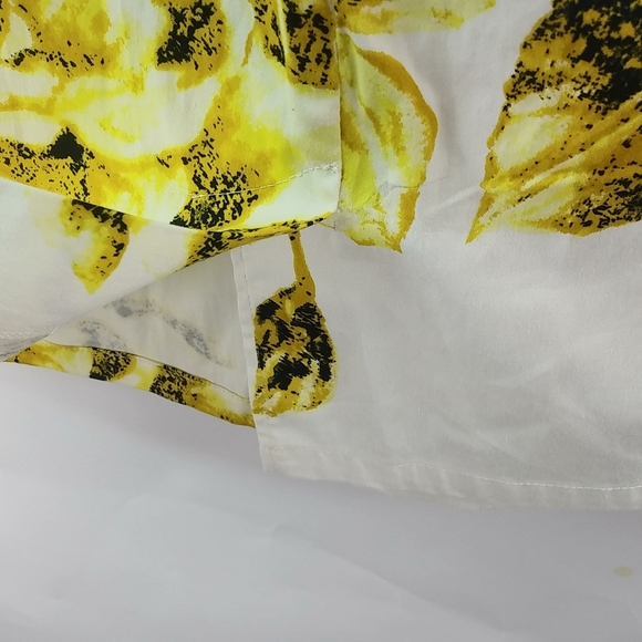 Jonathan Martin 12 Coquette Floral Lime on White Cotton Mini Dress - Picture 7 of 10